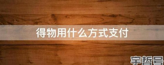 得物支持什么支付方式