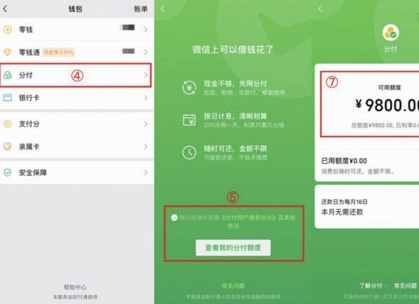 分 付 额度
