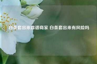 解析“白条”融资背后的合规风险与操作真相