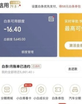 白条额度被限了？这样查